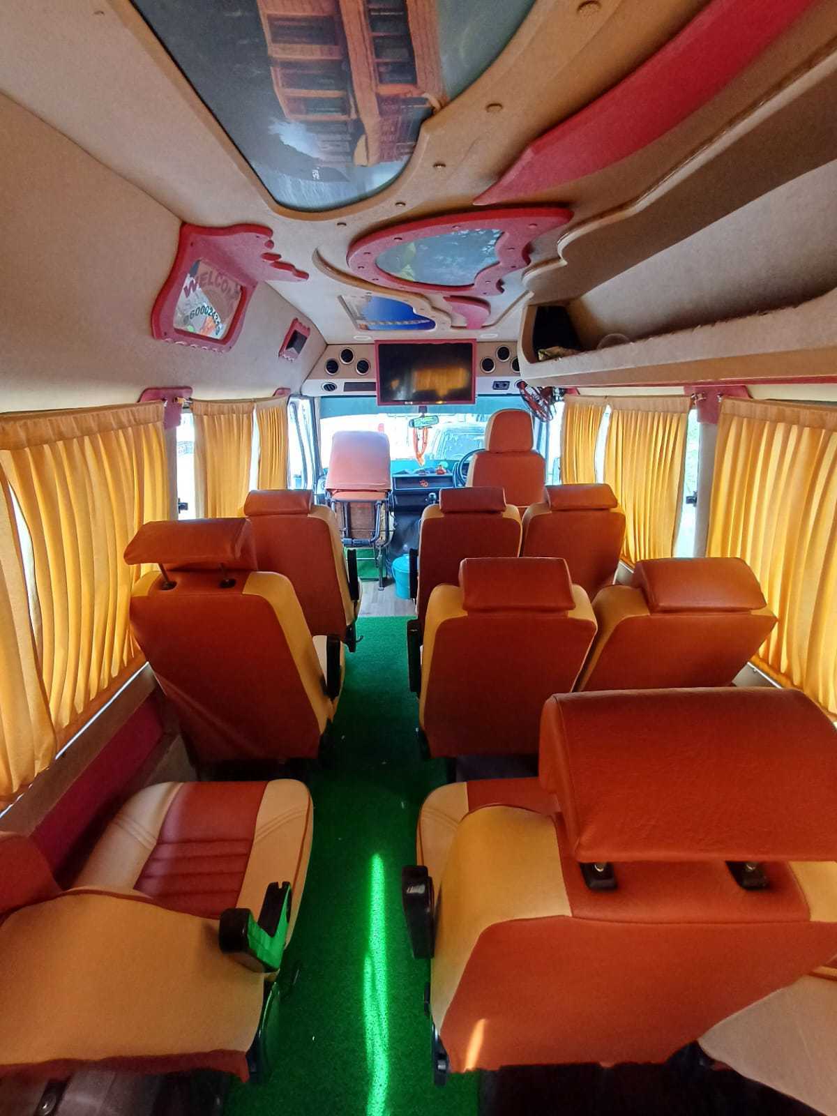 Traveller Interior — AC Seats with Curtains